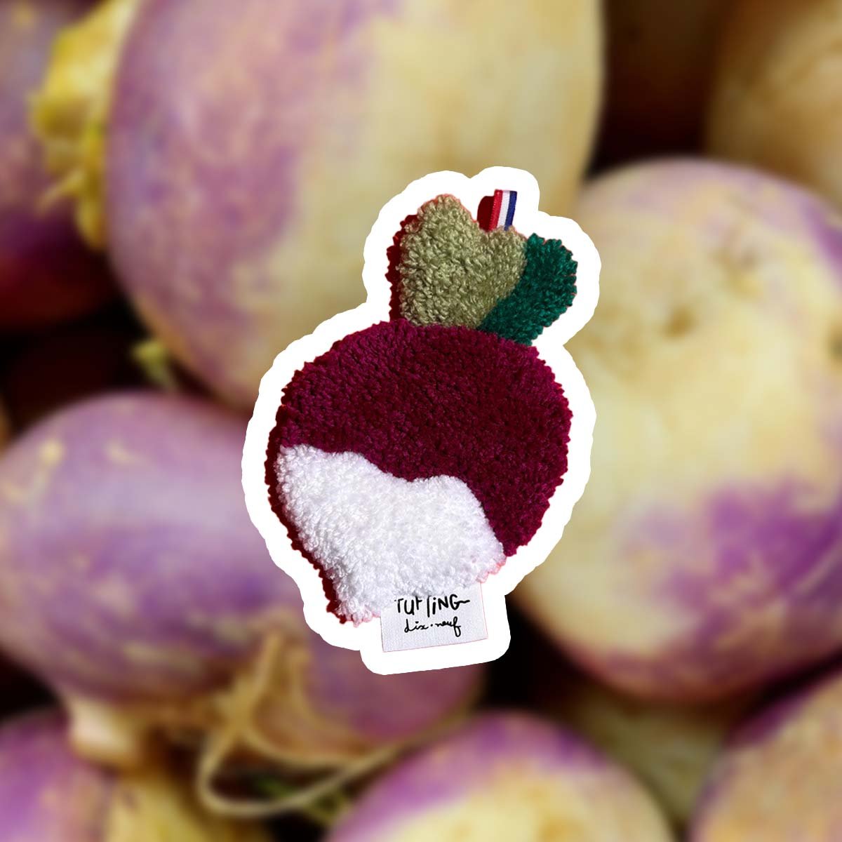 tapis tufting foodies legume navet